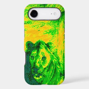Night Vision Lion Art Fluorescent Print