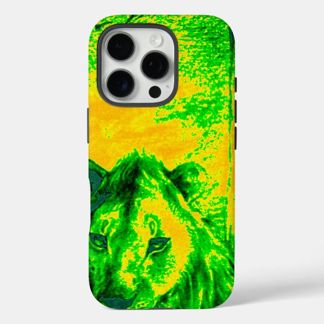 Night Vision Lion Art Fluorescent Print Case-Mate iPhone Case (Back)