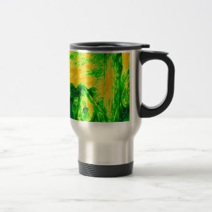 Night Vision Lion Art Fluorescent Print Travel Mug