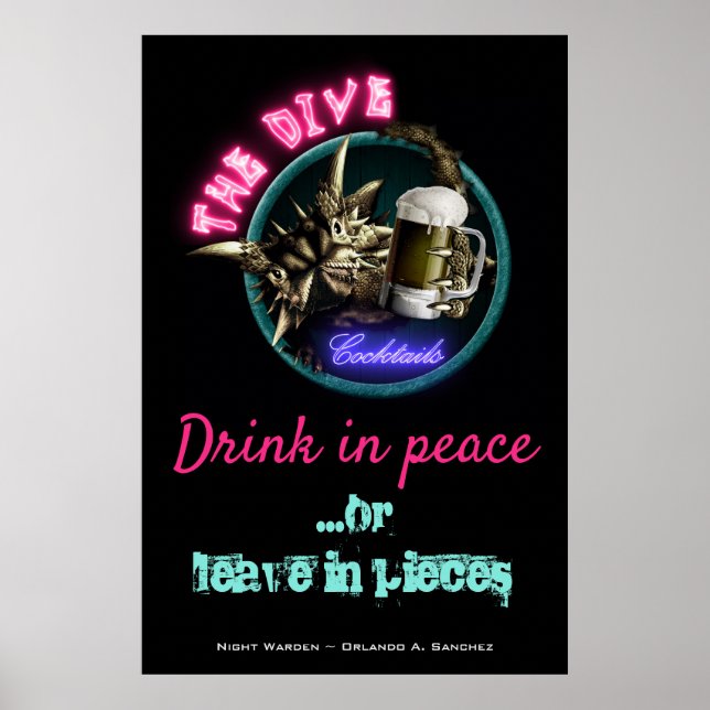 Night Warden - The Dive (Design #3) Poster (Front)