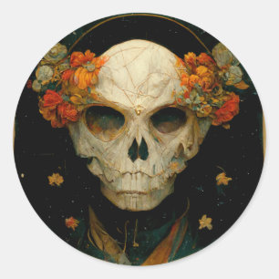 Night Warlock Fantasy Classic Round Sticker