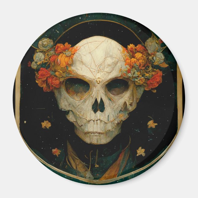 Night Warlock Fantasy Magnet (Front)