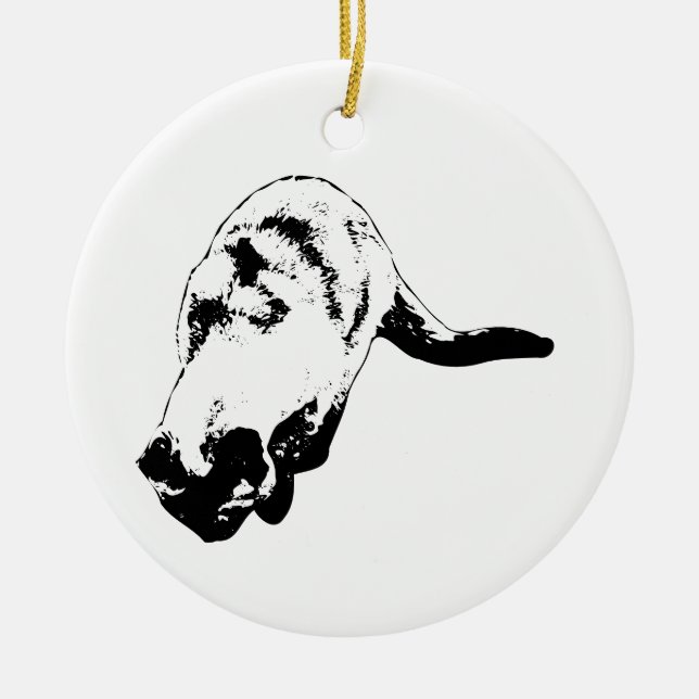 Night Watch, Heart Spark Ceramic Tree Decoration (Front)
