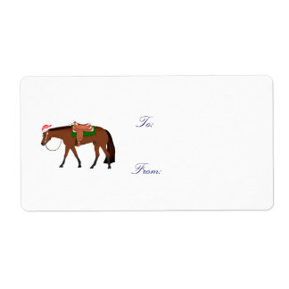 Night Western Horse Holiday Tag