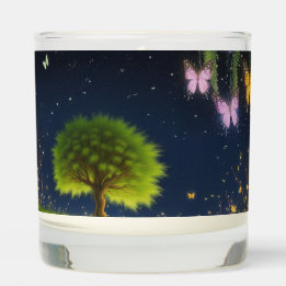 Night Willow Tree w/butterflies and fireflies