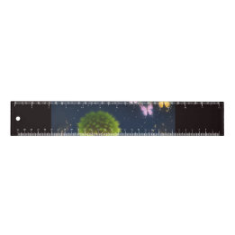 Night Willow Tree w/butterflies and fireflies Ruler