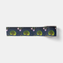 Night Willow Tree w/butterflies and fireflies Satin Ribbon