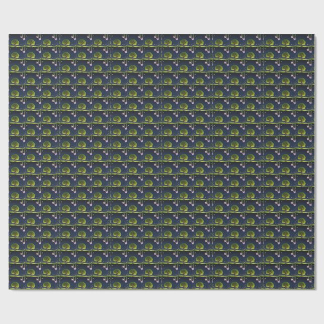 Night Willow Tree w/butterflies and fireflies Wrapping Paper (Flat)