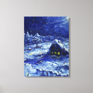 Night. Winter. Russia Canvas Print