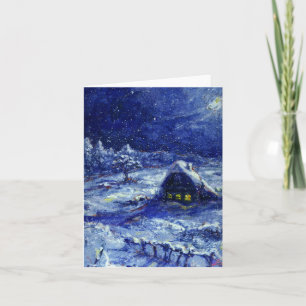Night. Winter. Russia - Note Card