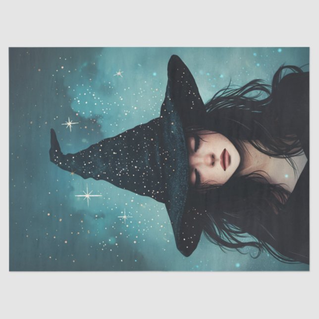 Night Witch Decoupage Tissue Paper for Furniture (Front)