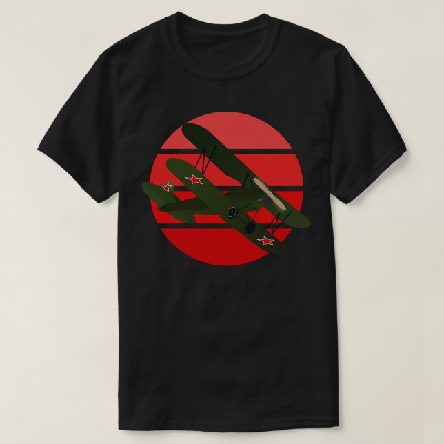 Night Witches Polikarpov Po2 Bomber T-Shirt (Design Front)