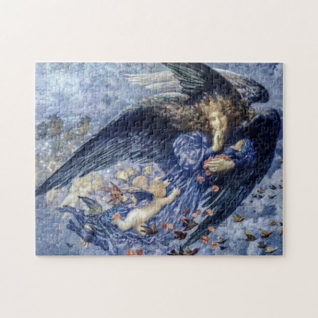 Night with her Train of Stars (Angel with Cherubs) Jigsaw Puzzle (Horizontal)