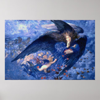 Night with Her Train of Stars Fine Art Poster