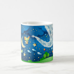 Night with music and birds coffee mug
