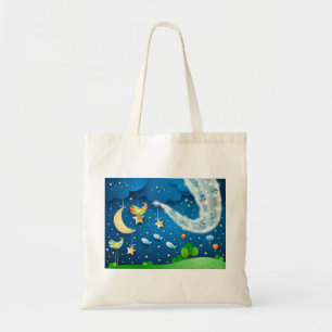 Night with music and birds tote bag