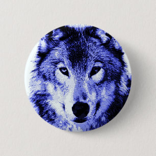 Night Wolf 6 Cm Round Badge