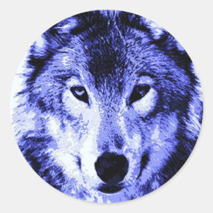 Night Wolf Classic Round Sticker