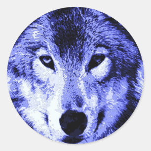 Night Wolf Classic Round Sticker