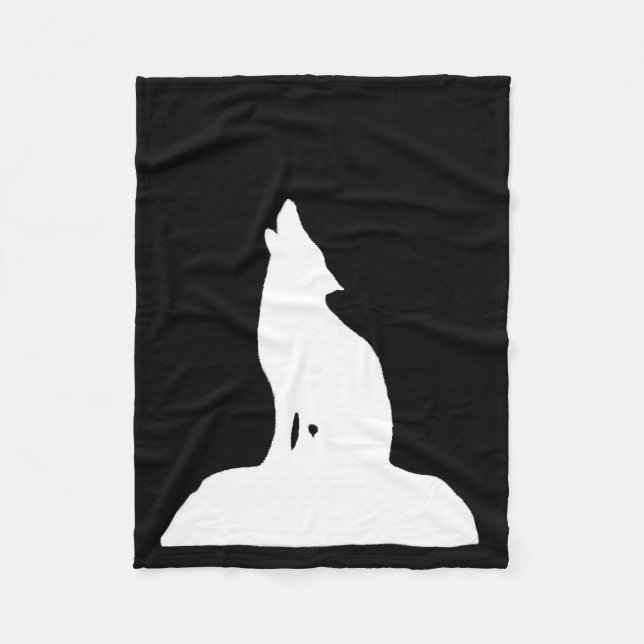 NIGHT WOLF FLEECE BLANKET (Front)