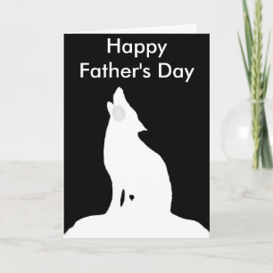 night wolf    Happy Father's Day Card
