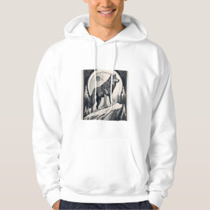Night Wolf Howl – Moonlight & Forest Aesthetic Hoodie