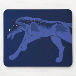 Night Wolf Mouse Mat
