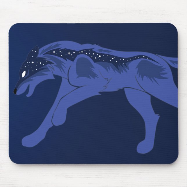 Night Wolf Mouse Mat (Front)