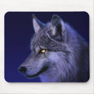 Night Wolf Mouse Mat