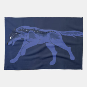 Night Wolf Tea Towel