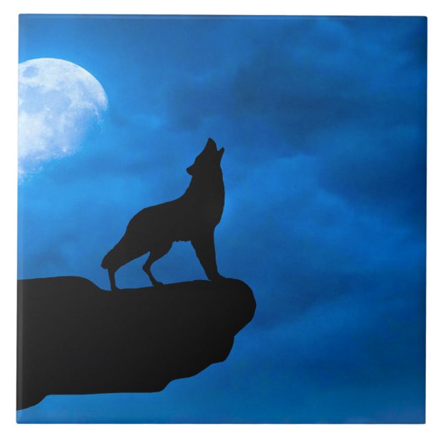 Night Wolf Tile (Front)