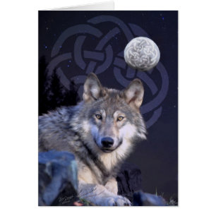 Night Wolf with Celtic Knot