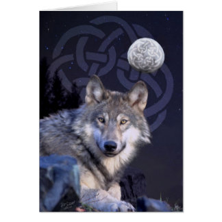 Night Wolf with Celtic Knot