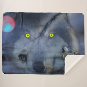 NIGHT WOLVES SHERPA BLANKET