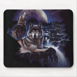 Night-Wolves-wolves-2812983-296-300 Mouse Mat