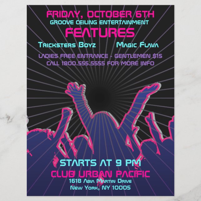 Nightclub Dance Rave Template Flyer (Front)