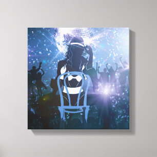 Nightclub dancing canvas print