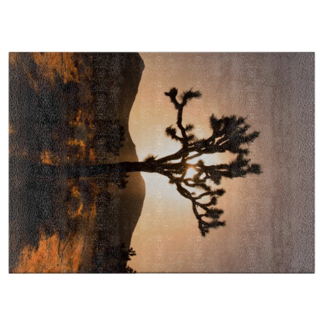 Nightfall begins at Joshua Tree Cutting Board (Front)
