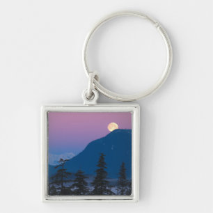 Nightfall in Alaska Key Ring