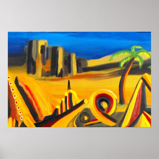Nightfall in the desert poster (Front)