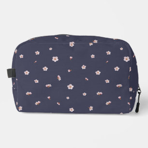 Nightfall Navy Japanese Cherry Blossom Floral Patt Dopp Kit