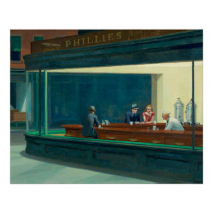 Nighthawks 1942 by Edward Hopper Poster