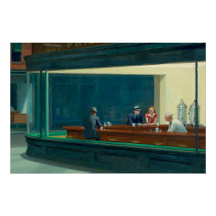 Nighthawks 1942 by Edward Hopper Poster