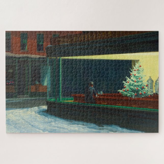 Nighthawks at Christmas Jigsaw Puzzle (Horizontal)