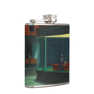 Nighthawks by Edward Hopper Hip Flask