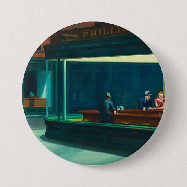 Nighthawks Edward Hopper 7.5 Cm Round Badge (Front)
