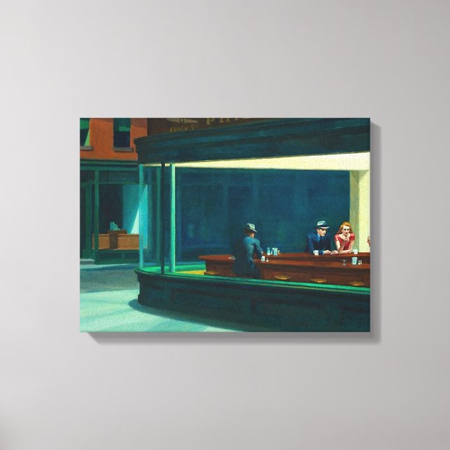 Nighthawks Edward Hopper Canvas Print (Front)