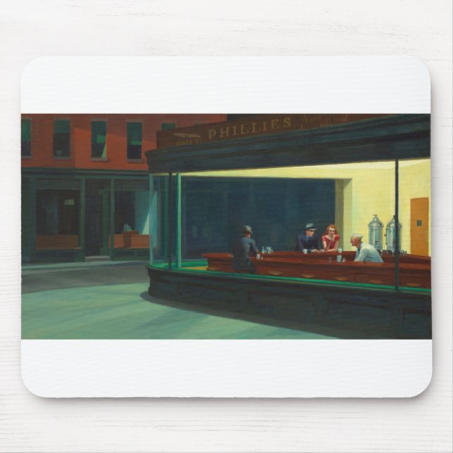 Nighthawks - Edward Hopper Mouse Mat (Front)