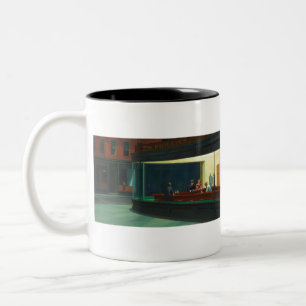 Nighthawks - Edward Hopper Two-Tone Coffee Mug