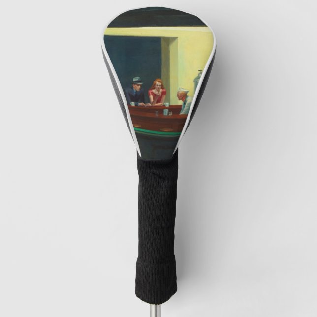 Nighthawks painting by Edward Hopper  Golf Head Cover (Front)